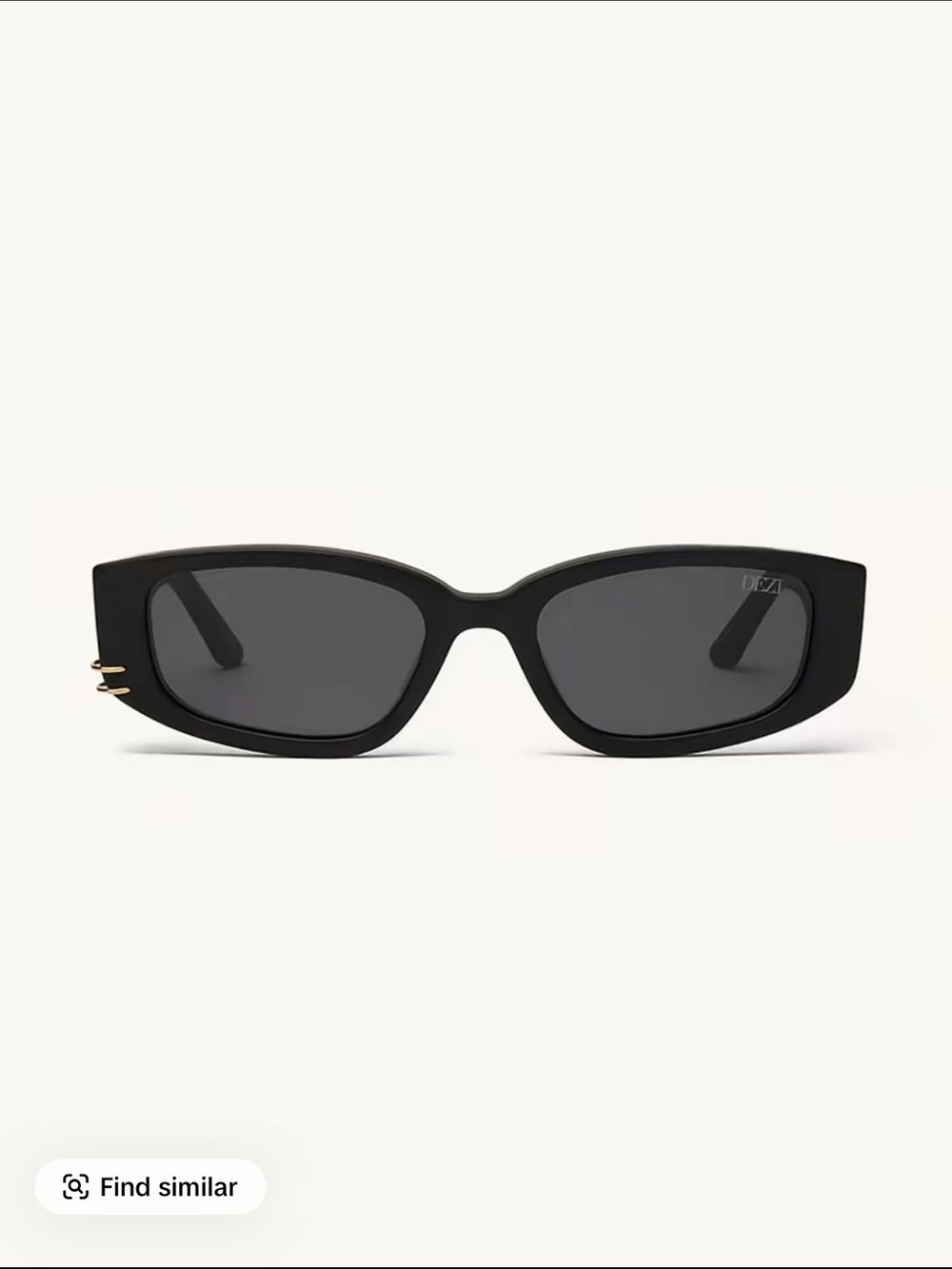 DEZI CUFFED Square Frame Sunglasses with Asymmetrical Piercings